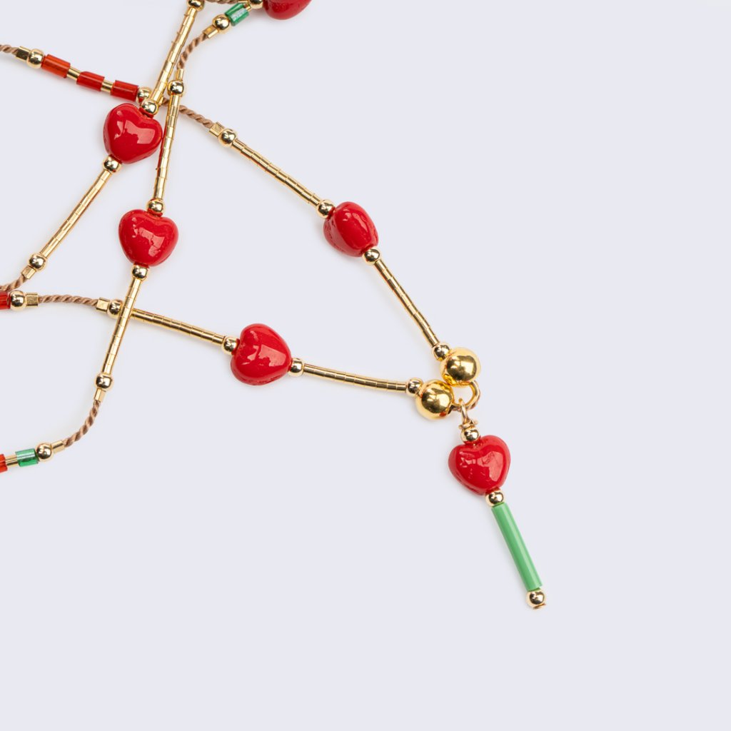 Náhrdelník s vintage srdíčky