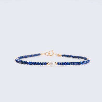 Náramek lapis & perly
