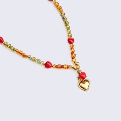 Elegant Vintage Necklace with Heart Pendant II.