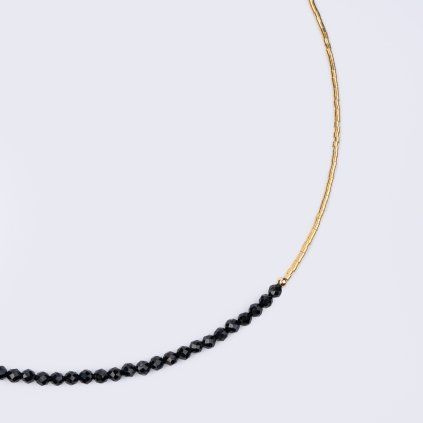 Náhrdelník černý spinel