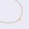 Necklace pearls with heart charm