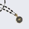 Necklace with Onyx and Bee Pendant