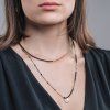 Necklace black spinel