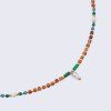 Necklace brown Garnet & pearls II.
