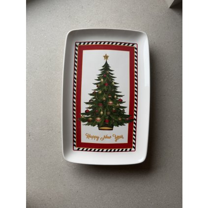 Servírovací tanier 34x25cm Christmas tree