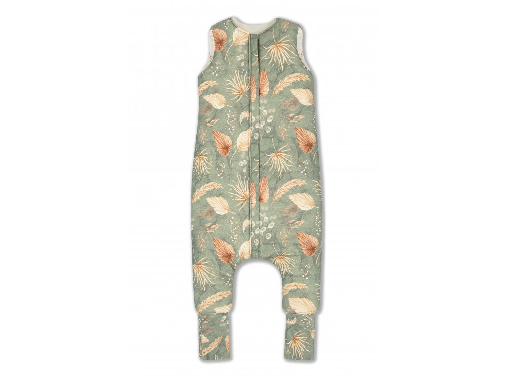 Sleepee Celoroční spací pytel s nohavicemi Bohemian Green/Bohemian Botanic M