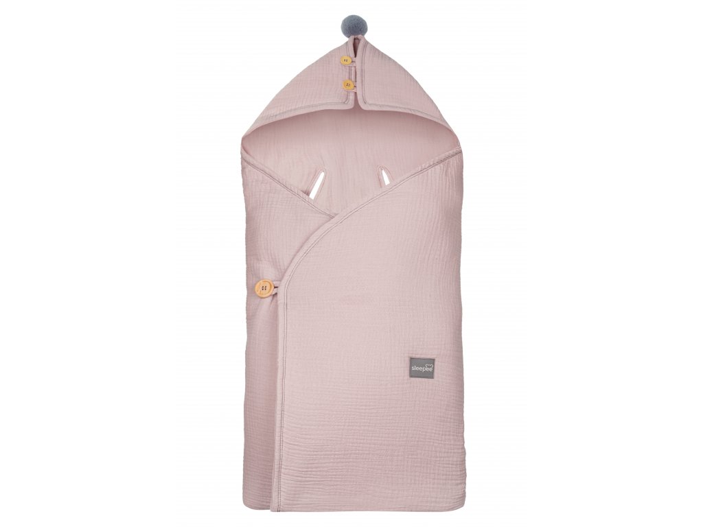 Sleepee Lehký mušelínový fusak/zavinovačka/deka do autosedačky Rose