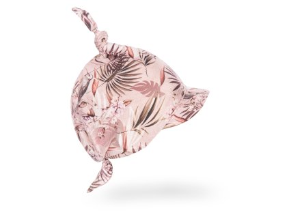 Dětský bambusový šátek s kšiltem Powder Pink 0 4 roky