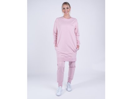 Kojící tepláková souprava s dlouhou mikinou Moniel Basic Powder Pink