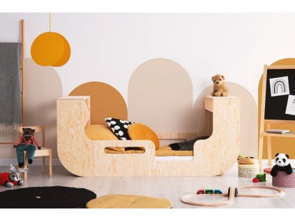 Dětská postel z masivního dřeva v přírodní barvě Riko