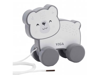Dřevěný lední medvěd Viga na tahání - PolarB
