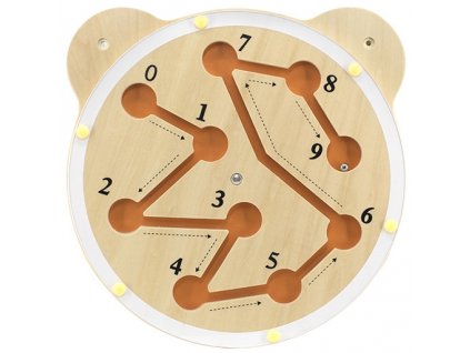 Dřevěná Montessori deska VIGA, labyrint