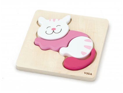 První dřevěné puzzle Viga, Kočka