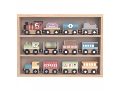 tooky toy drewniane pojazdy wagoniki na magnes