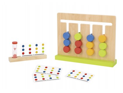 TOOKY TOY Logická hra Časované puzzle barev 30 vzorů 18 ks.