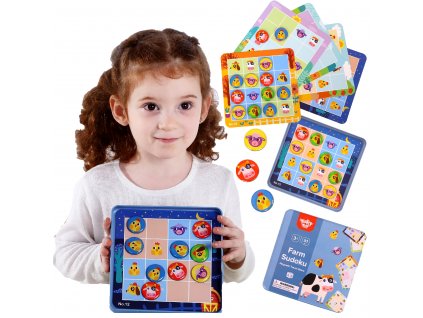 TOOKY TOY Sudoku hra pro děti Farm verze