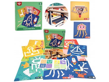 TOOKY TOY Puzzle Logická hra Puzzle Magnetické bloky pro děti 49 ks.