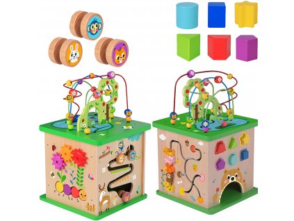TOOKY TOY Vzdělávací Cube Sorter Maze Prokládané zvířata