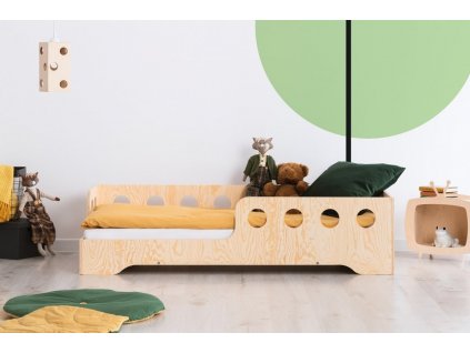 Dětská postel z masivního dřeva v přírodní barvě Kiki 5 L
