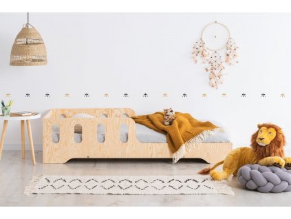 Dětská postel z masivního dřeva v přírodní barvě Kiki 6