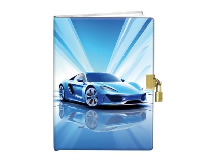 Památník 13x18cm se zámkem - Blue Car