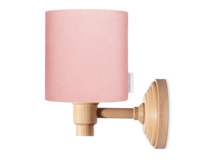Kinkiet rozowy Velvet Pink elegancka, aksamitna lampka nocna scienna w kolorze pudrowego rozu, idealna do sypialni, pokoju dziewczynki, hoteli i restauracji, w stylu retro, boho, hampton i glamour.