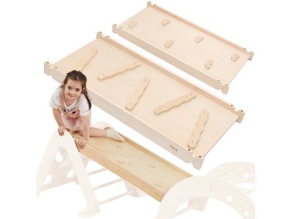 viga drewniana zjezdzalnia prosta scianka wspinaczkowa