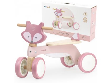 viga polarb drewniany jezdzik lisek miekkie kola