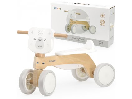 viga polarb drewniany jezdzik mis polarny miekkie kola