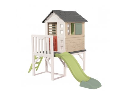 smoby domek na palach ze zjezdzalnia