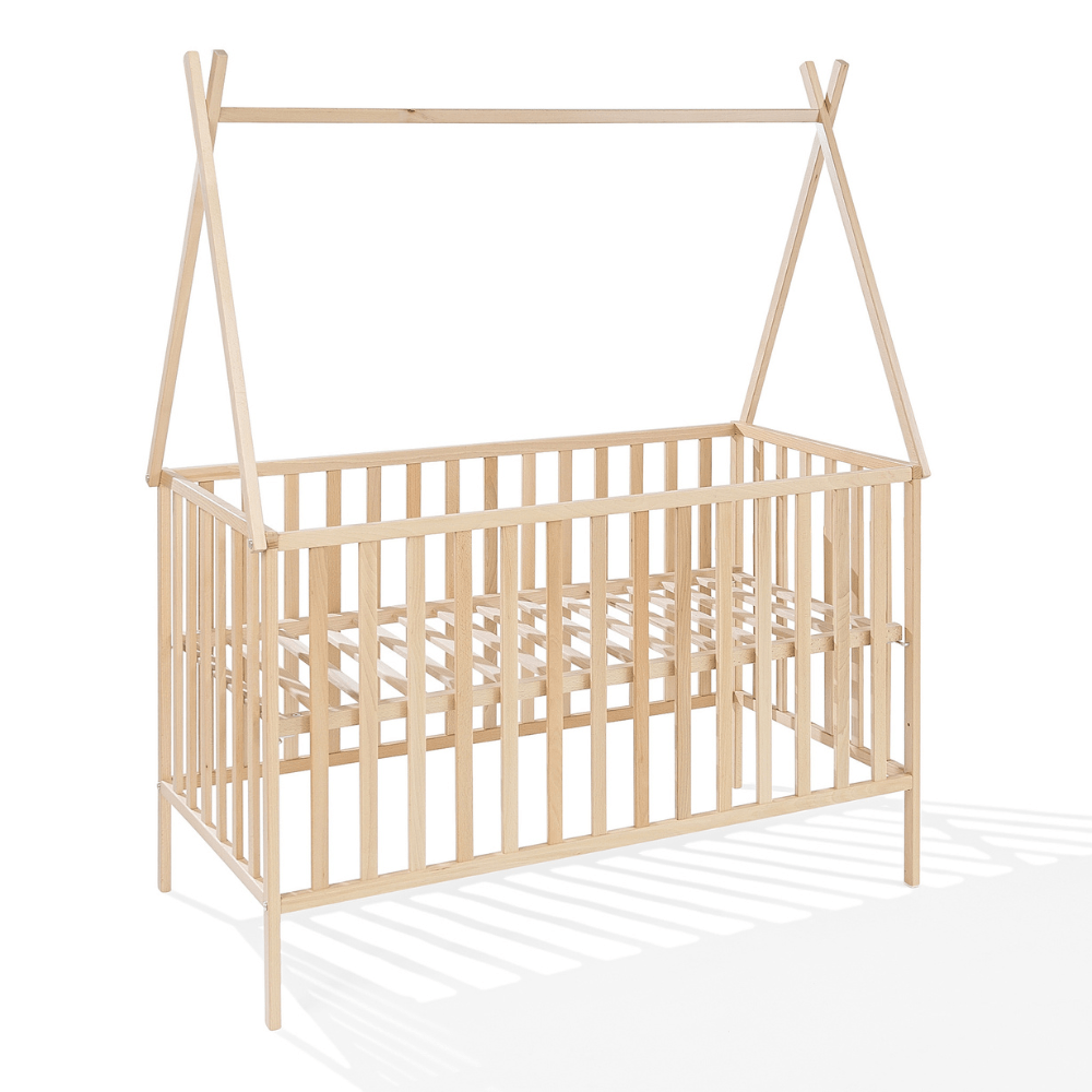Monbaby nábytek ATB Domečková postýlka pro miminko 120x60 Tipi Barva: Přírodní