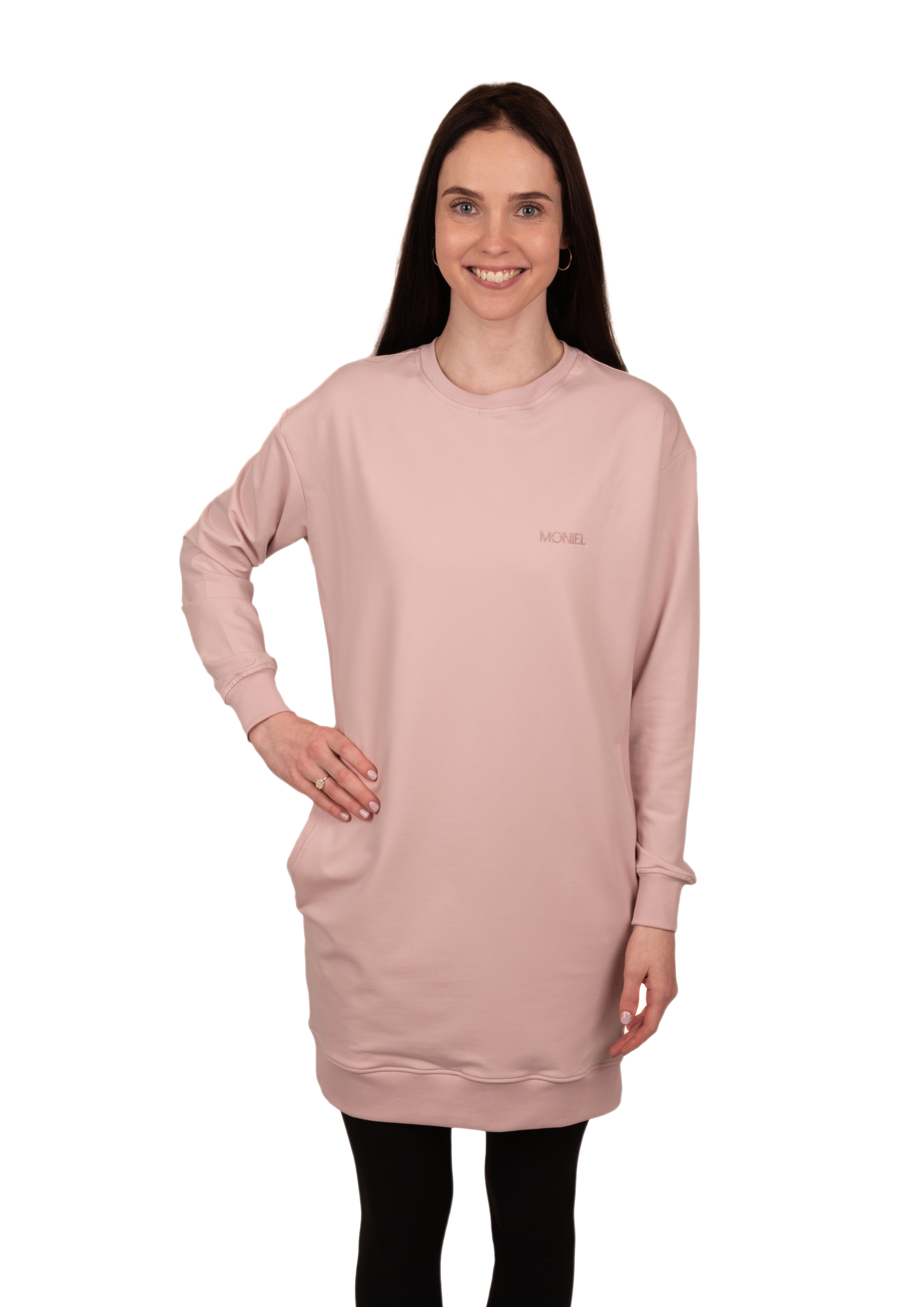 Outlet Moniel kojící mikina dlouhá Basic Powder Pink Velikost: S