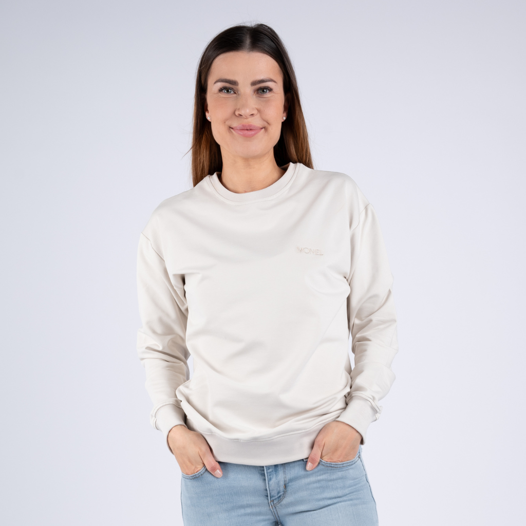 Moniel dámská mikina Basic Light Beige Velikost: L