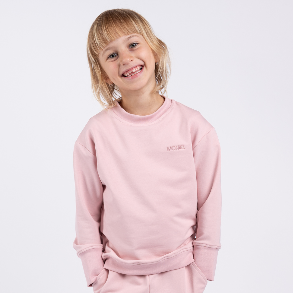 Moniel Dětská rostoucí mikina Basic Powder Pink Velikost: 80/86 cm