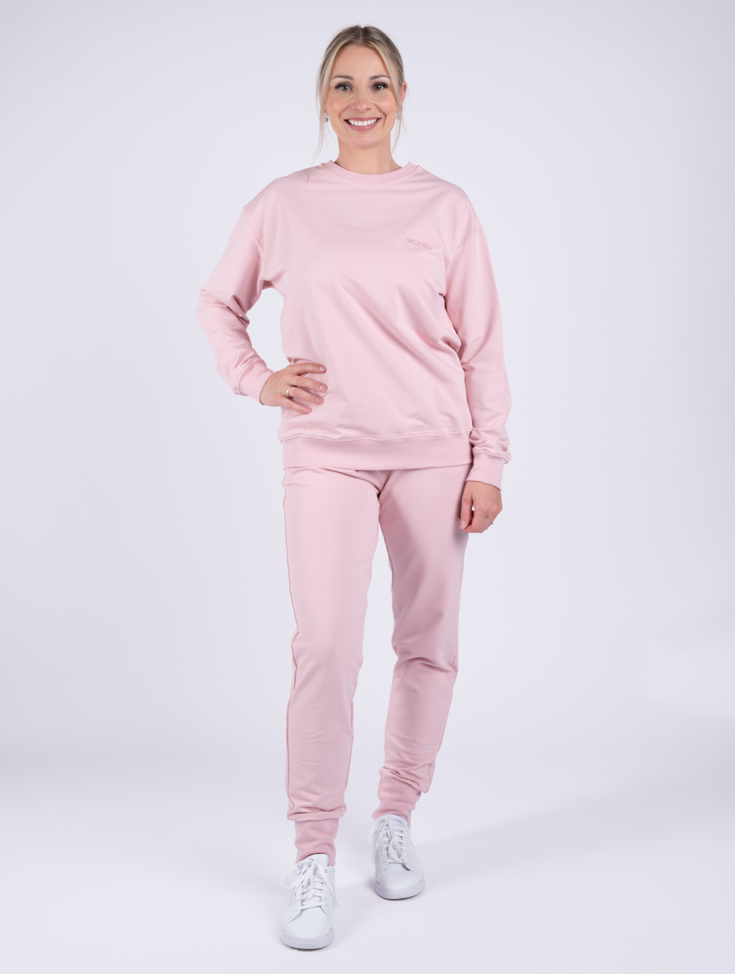 Moniel dámská tepláková souprava vel. L Basic Powder Pink