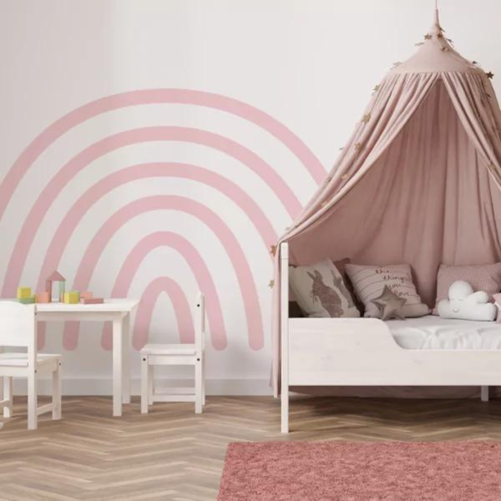 YokoDesign Samolepka na zeď do dětského pokoje Růžová nebo modrá duha Barva: Růžová