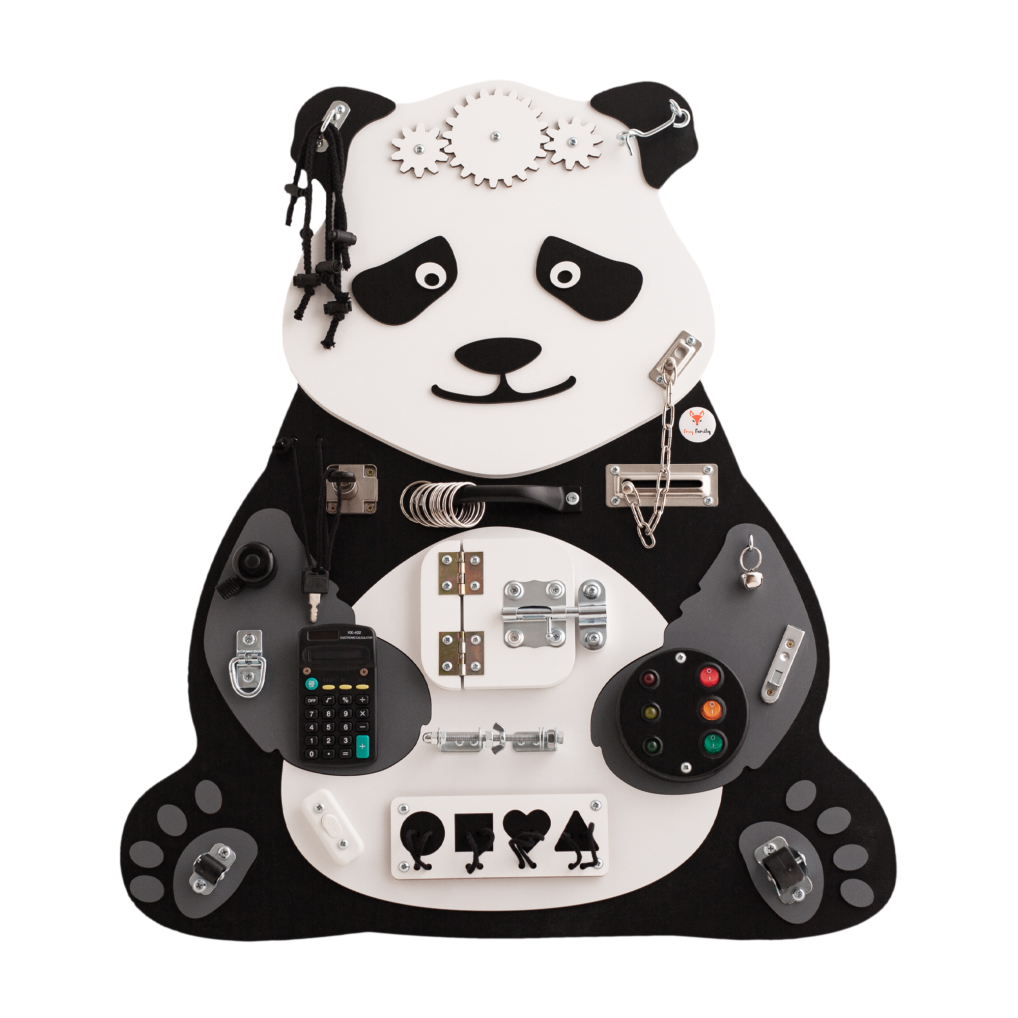 Foxy Family Montessori activity board Orientland Panda Ela Varianta: Bez stojanu - montáž na zeď