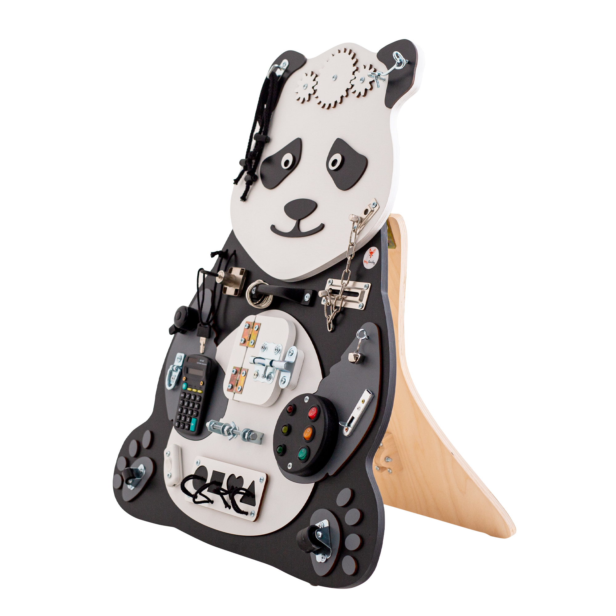 Foxy Family Montessori activity board Orientland Panda Ela Varianta: Se stojanem - samostatně stojící