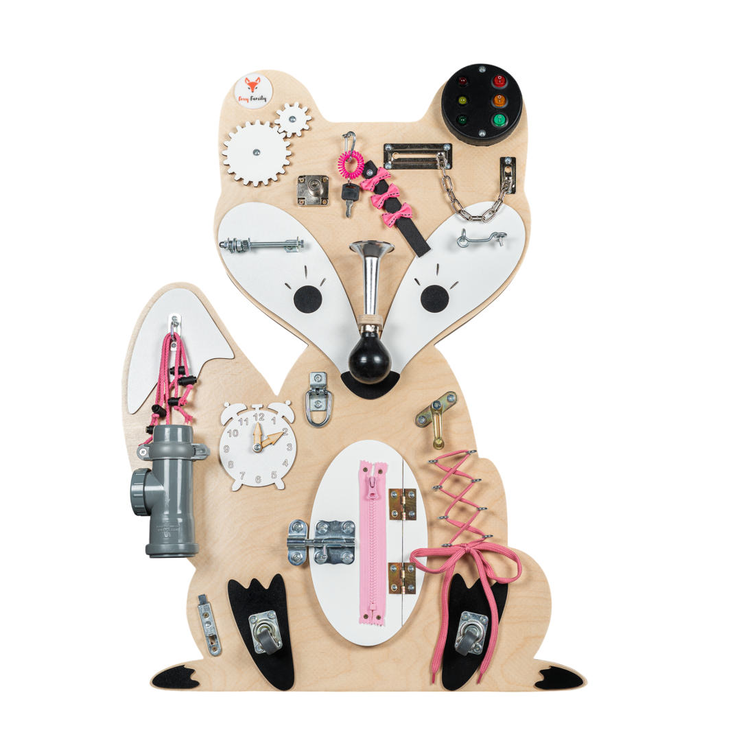 Foxy Family Montessori activity board Woodland Liška Stefanie Varianta: Bez stojanu - montáž na zeď