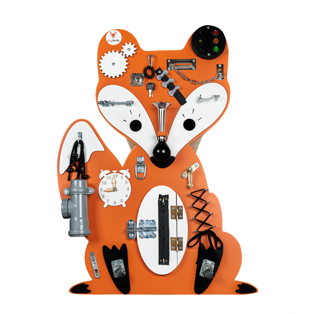 Foxy Family Montessori activity board Woodland Liška Nina Varianta: Se stojanem - samostatně stojící