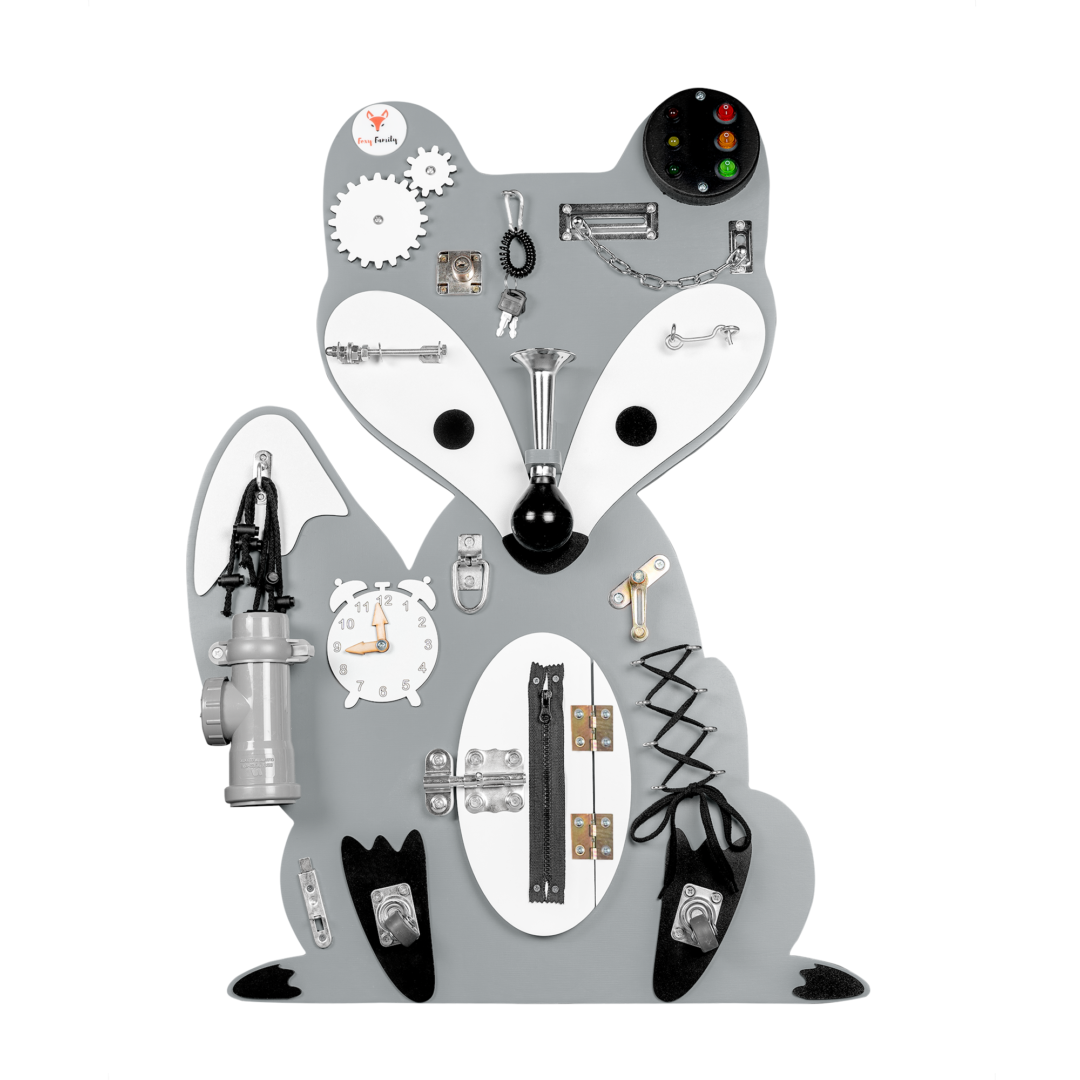 Foxy Family Montessori activity board Woodland Lišák Leon Varianta: Se stojanem - samostatně stojící