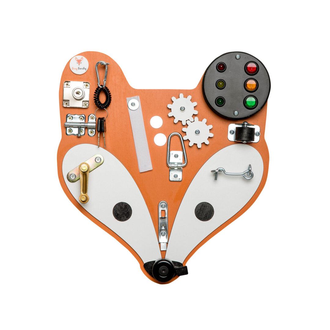Foxy Family Montessori activity board Woodland Hlava lišky Oranžová