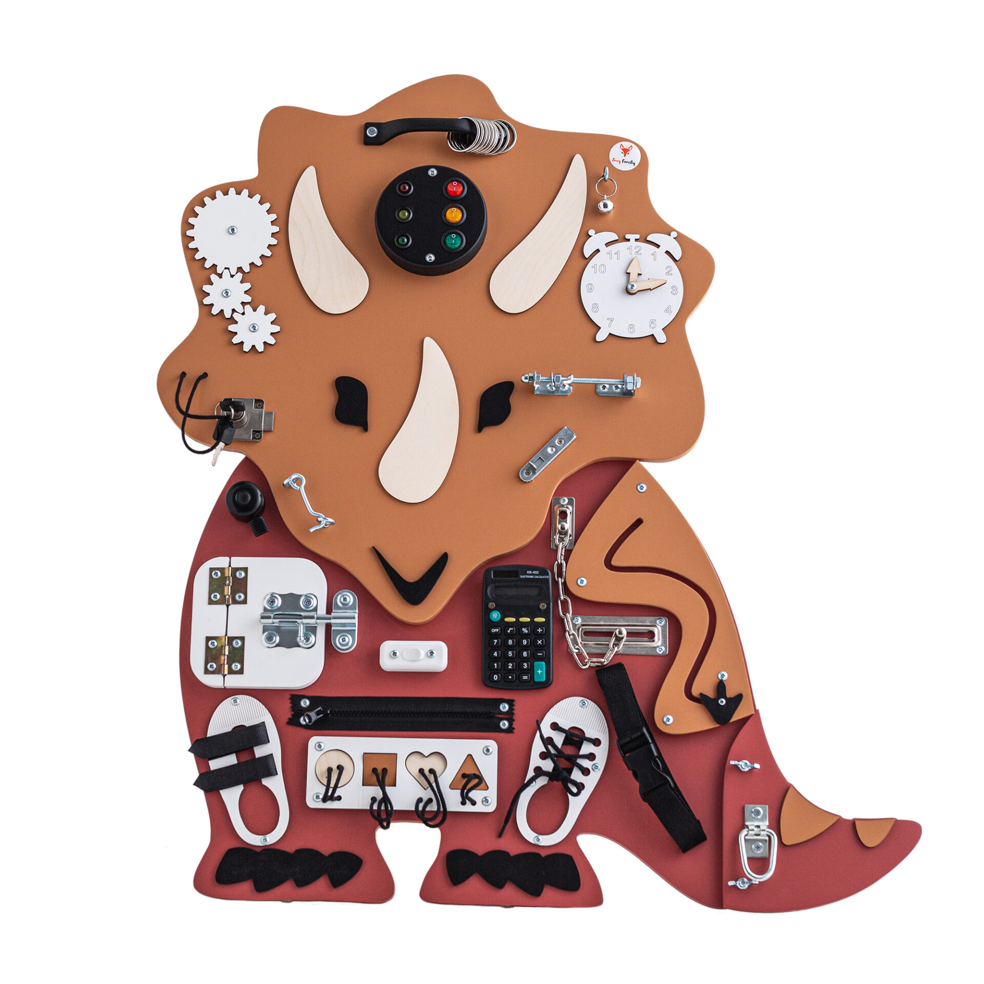 Foxy Family Montessori activity board Dinoland Dinosaur Ivo Varianta: Bez stojanu - montáž na zeď