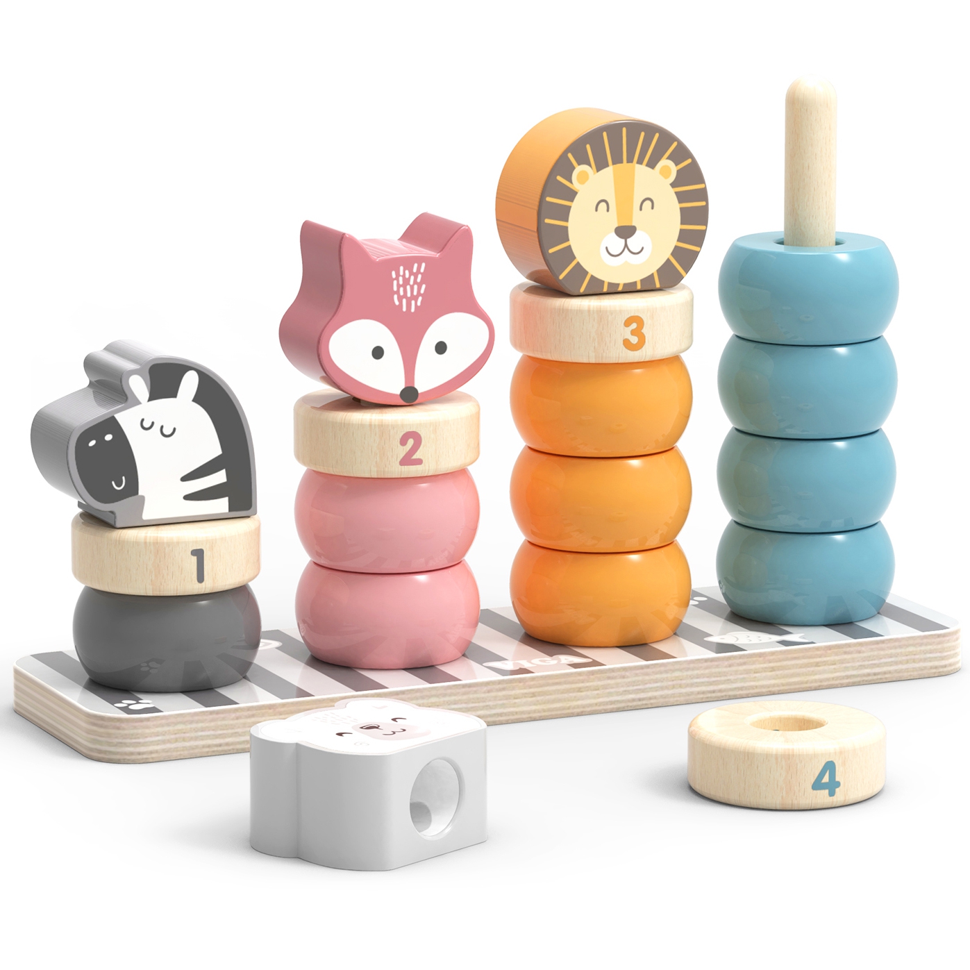 Viga Toys Dřevěné naučné puzzle se zvířátky VIGA PolarB