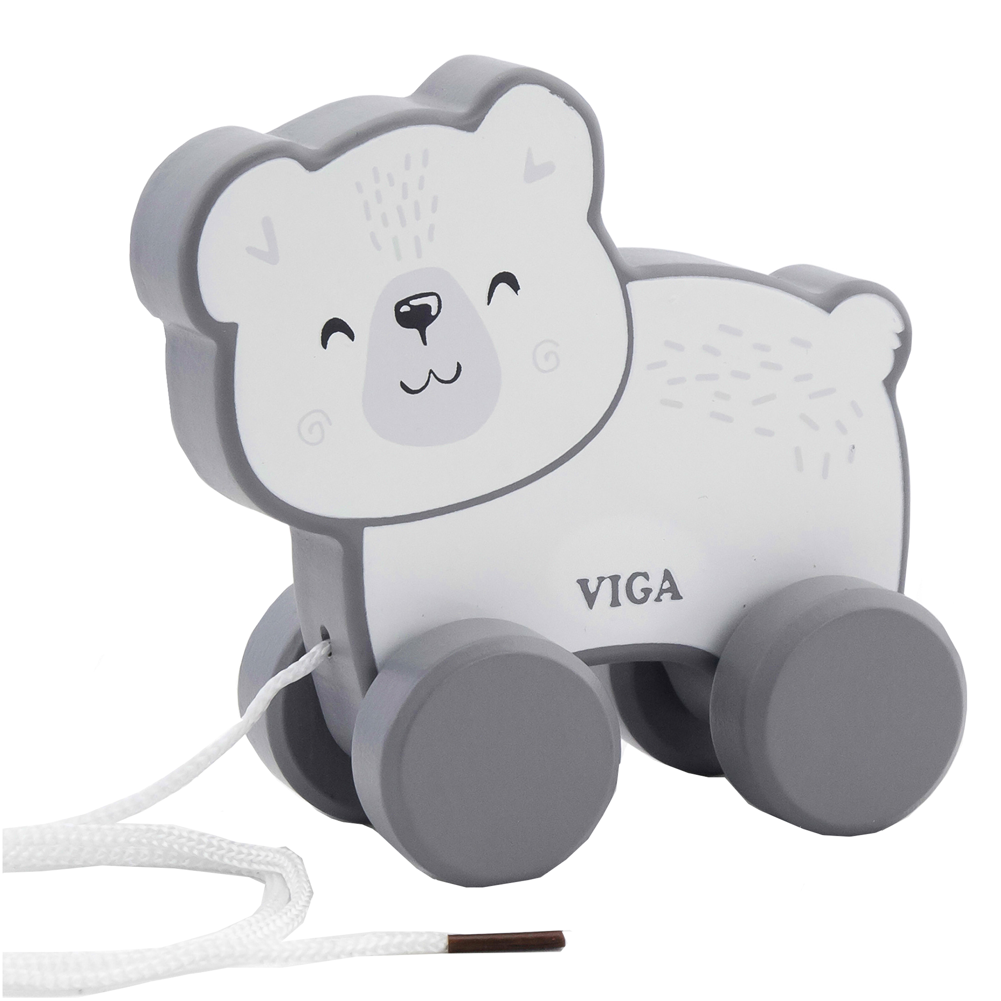 Viga Toys Dřevěný lední medvěd Viga na tahání - PolarB