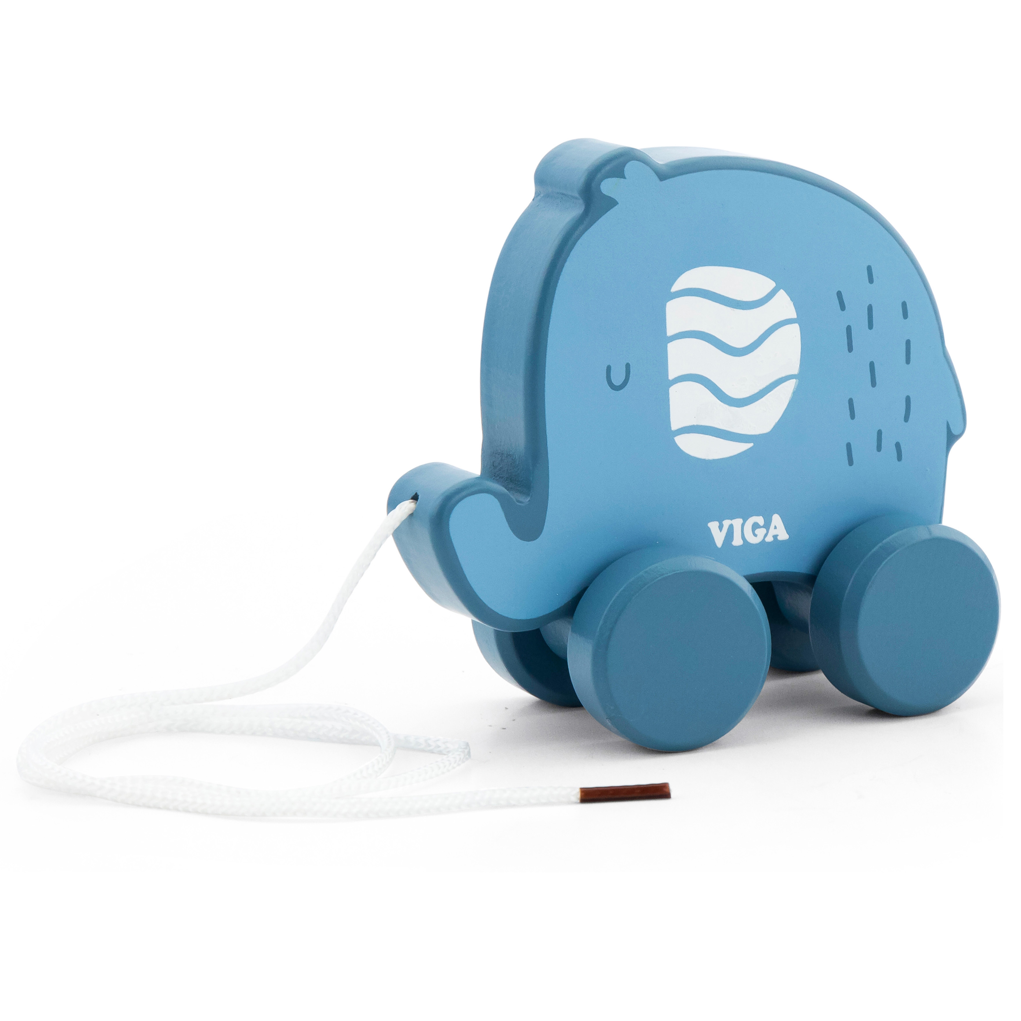 Viga Toys Dřevěný slon Viga na tahání - PolarB