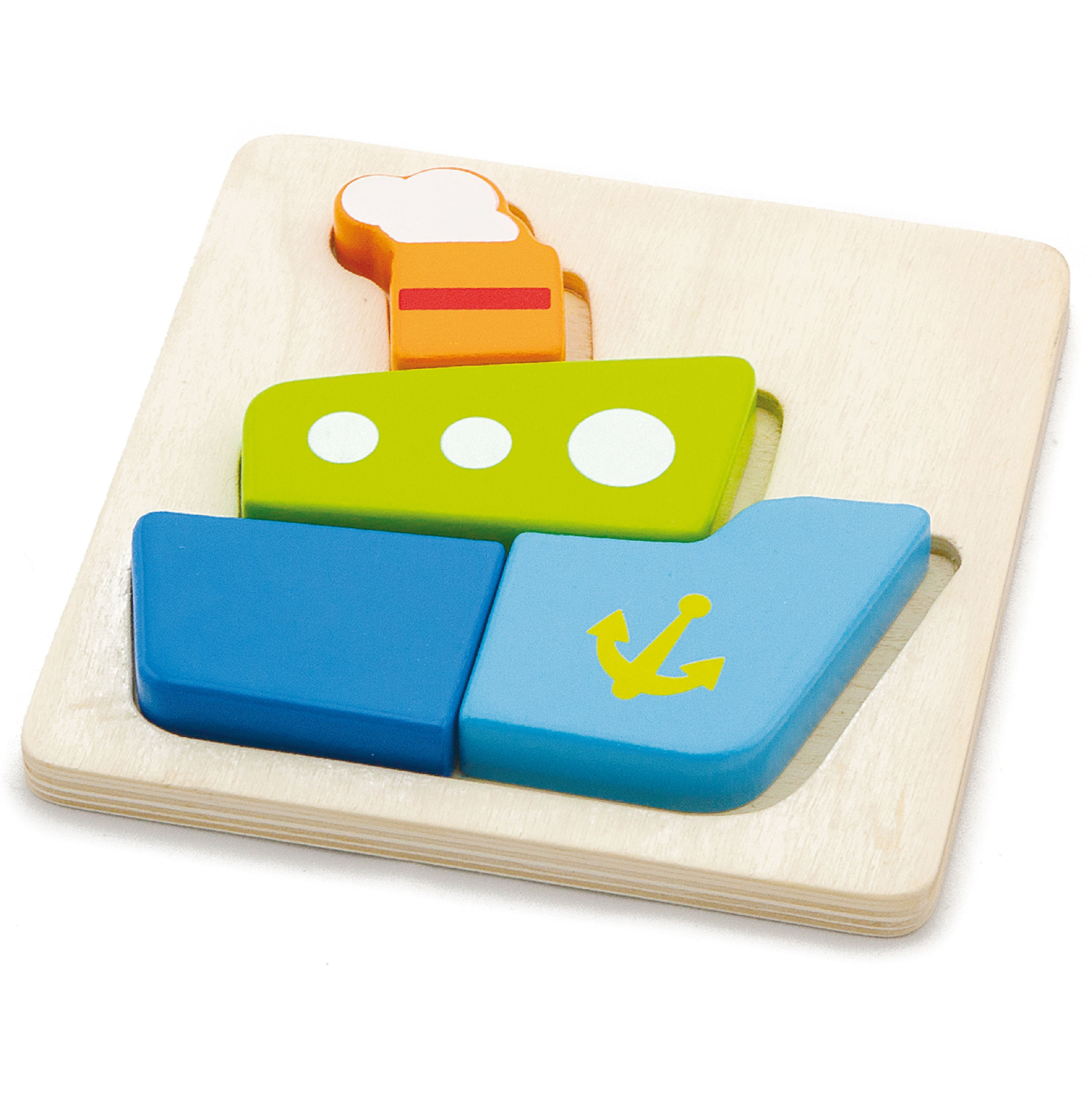 Viga Toys První dřevěné puzzle Viga, Loď