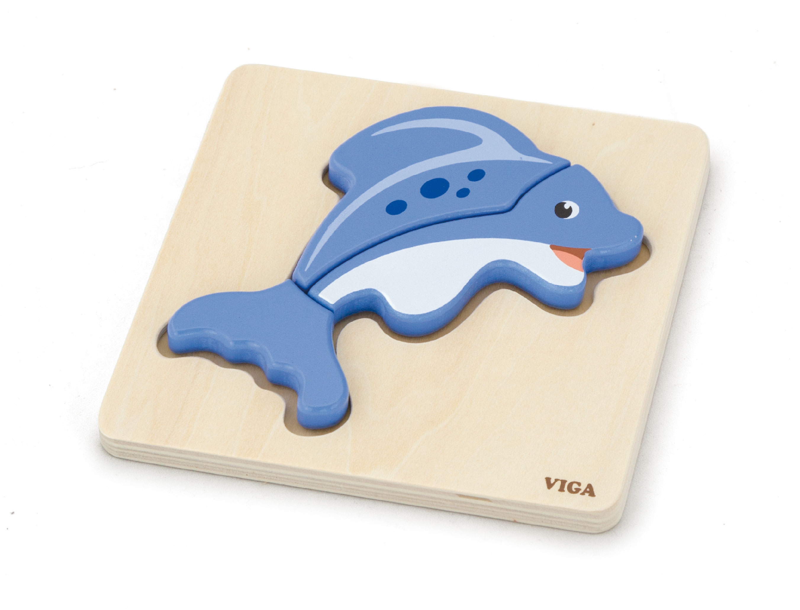 Viga Toys První dřevěné puzzle Viga, Delfín