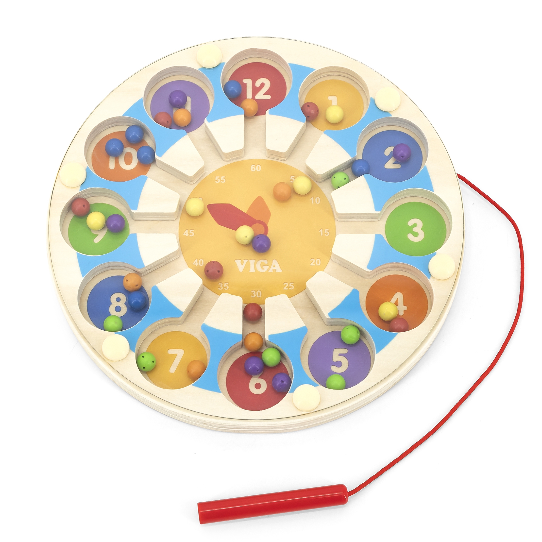 Viga Toys Dřevěné magnetické herní hodiny Viga Magnetické bludiště