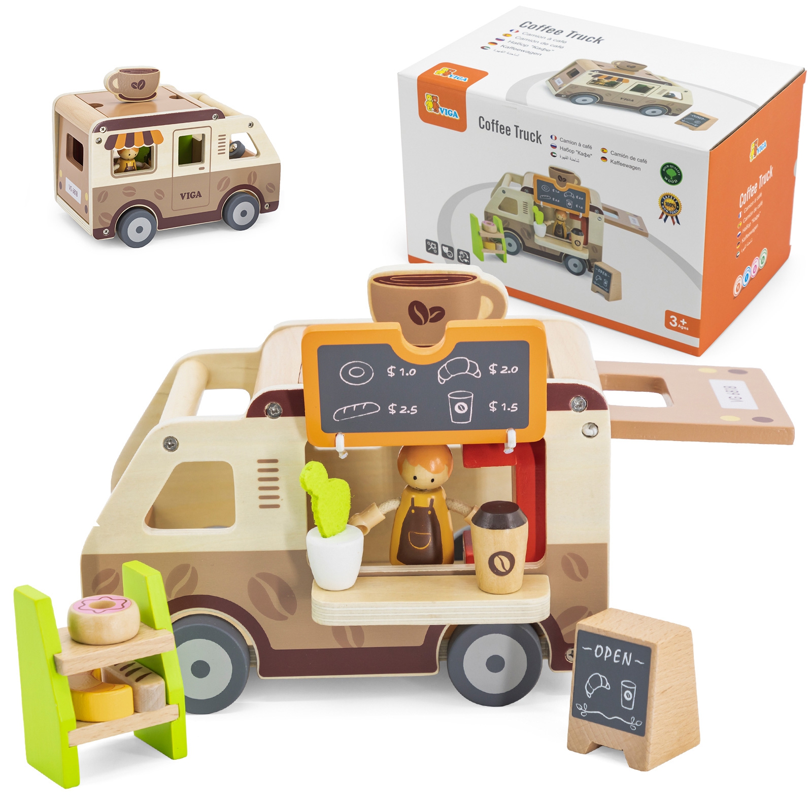 Viga Toys Dřevěná kavárna Viga
